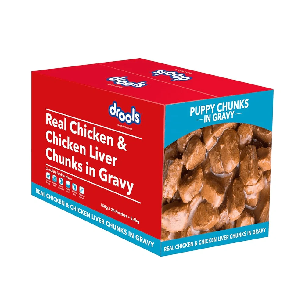 Drools Real Chicken & Chicken Liver Dog Food - In Gravy For Puppy, 150 g - Image 4