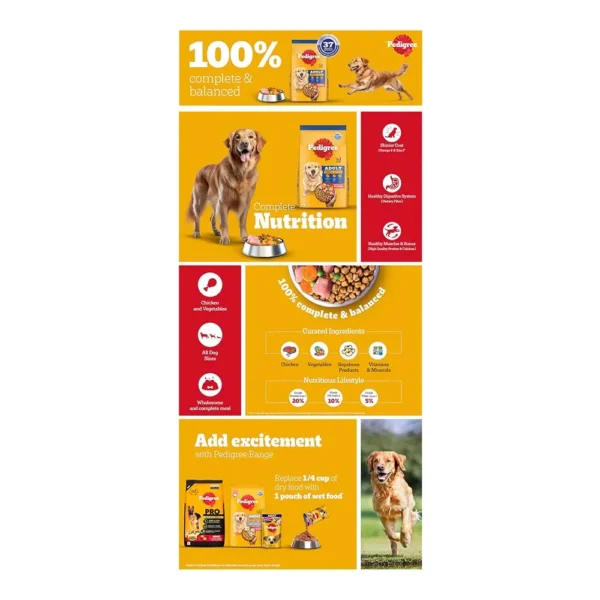 Pedigree Chicken and Vegetables Adult Dry Dog Food - Image 10