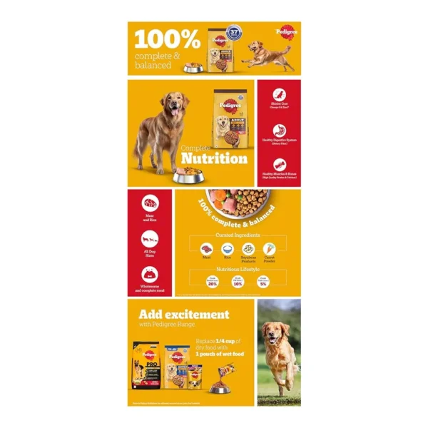 Pedigree Meat and Rice Adult Dry Dog Food - Image 10