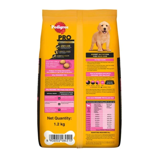 Pedigree Pro Large Breed Puppy Dry Dog Food - Image 2