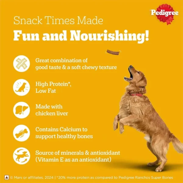 Pedigree Tasty Jerky Chicken and Liver Flavour Adult Dog Treat - Image 3