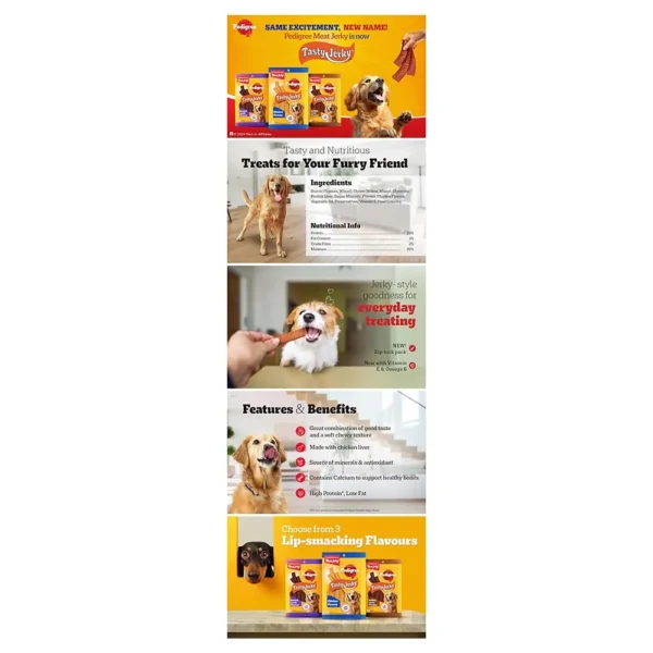 Pedigree Tasty Jerky Grilled Liver Flavour Adult Dog Treat - Image 7