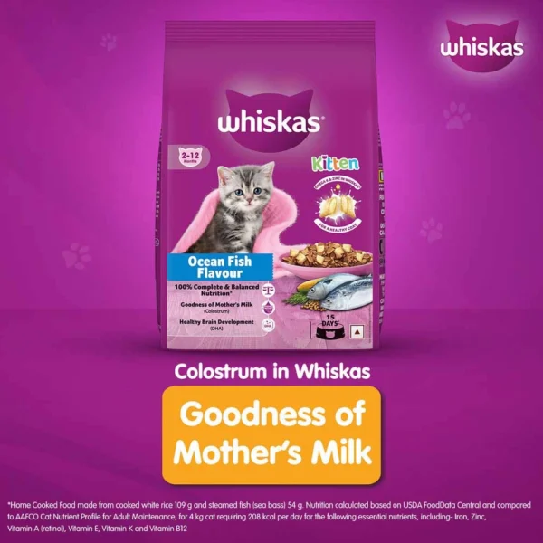 Whiskas Junior Ocean Fish with Milk Kitten Dry Food - Image 10