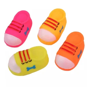 Dog Shoes Toy | Squeaky Shoe Chew Toy | Rubber Shoe Squeaky Toy for Dogs
