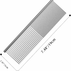Pet Comb with 62 Needles-Medium Size | Single Side Steel Needles Comb