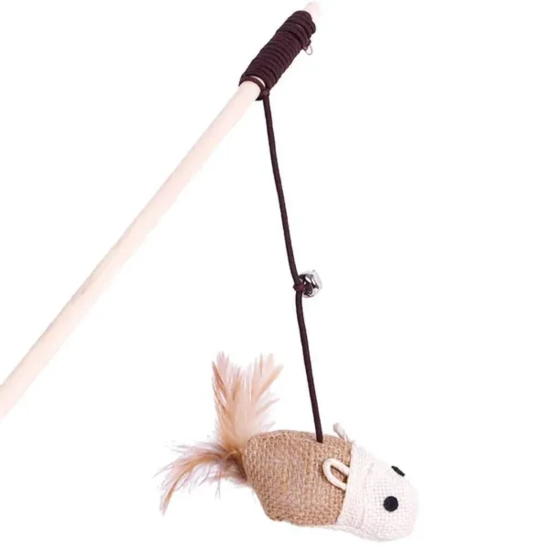 Pet Sisal Mouse Cat Stick - Image 2