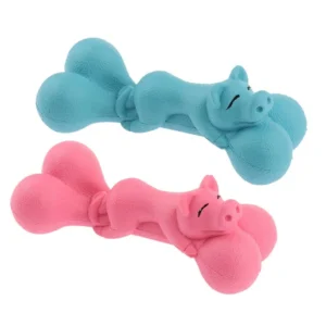 Pig with Bone Dog Toy
